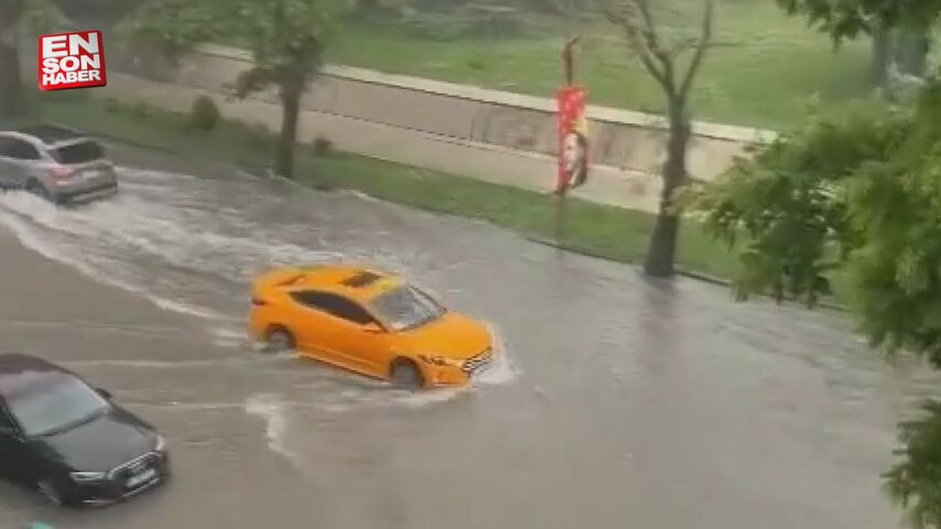 Ankara sağanak yağış sonrasında göle döndü