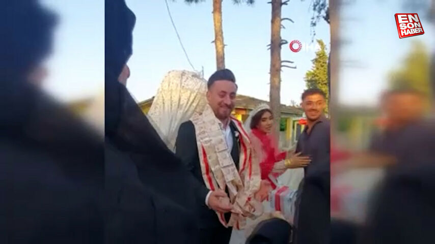 Hatay’da damat ve geline 100 metrelik takı