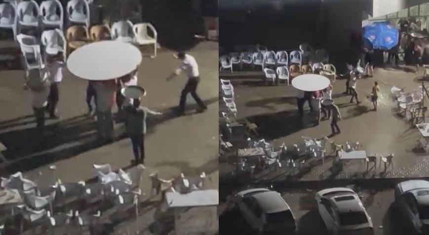 Bunun adı halay sevdası! Yağmura böyle çare bulup devam ettiler