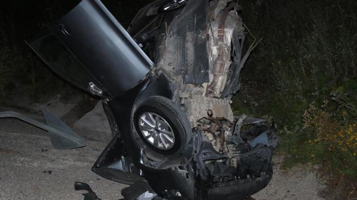 Feci kazada 1 kişi hayatını kaybetti! Otomobilin hız kadranı takılı kaldı…