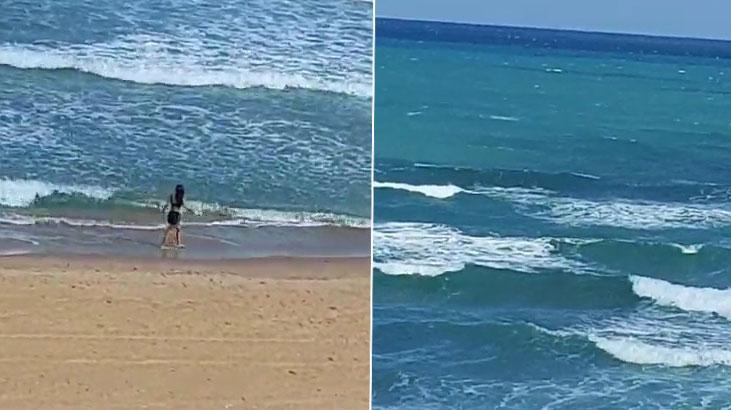 14 yaşındaki Berat dalgalara kapıldı! O anlar kameraya yansıdı