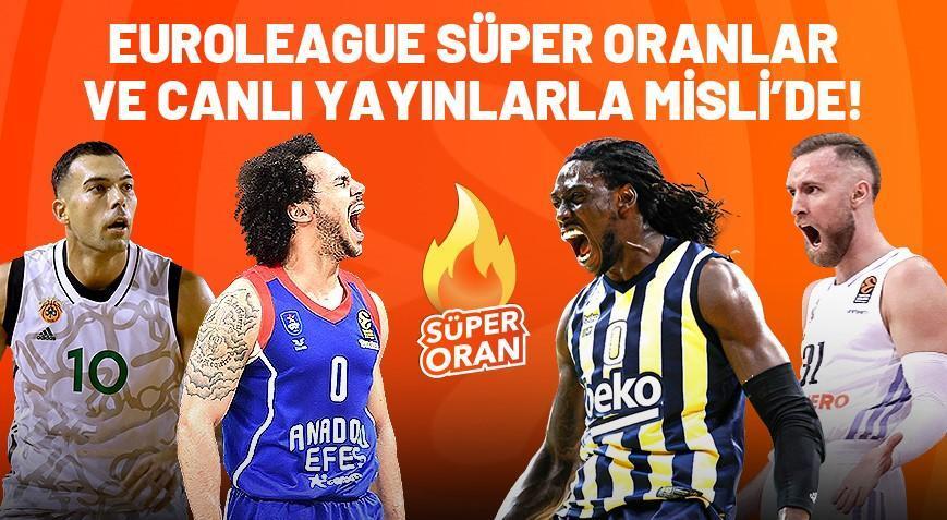 EuroLeague Süper Oranlar ve Canlı Yayınlarla Misli’de!