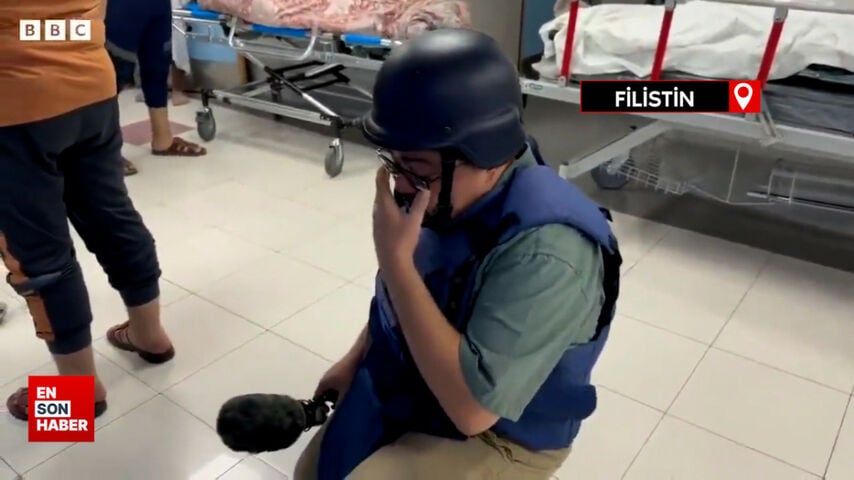 Gazze’de hastaneye giden BBC muhabirinin gözyaşları