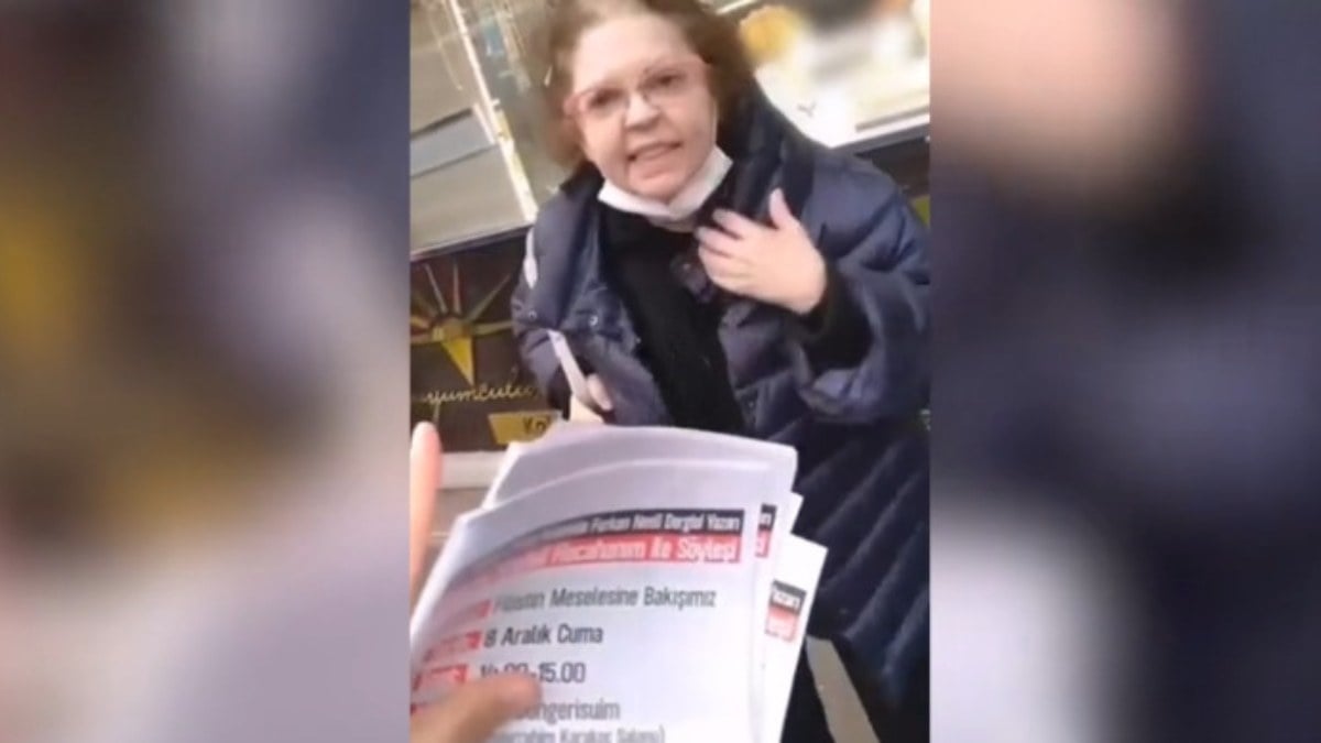 Ankara’da Filistin broşürü dağıtan kadına saldırı