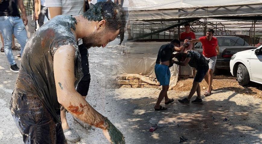 Damadın yüzü görünmeyecek hale geldi! Ketçap, sirke ve gres yağı şoku